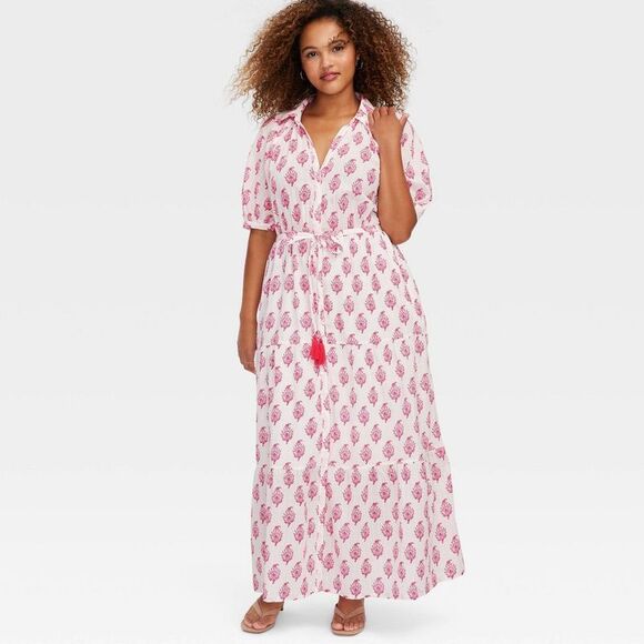 Roller Rabbit Dresses & Skirts - Roller Rabbit - Women's Bouquet Short Sleeve Maxi Dress Pink - Rol Pink